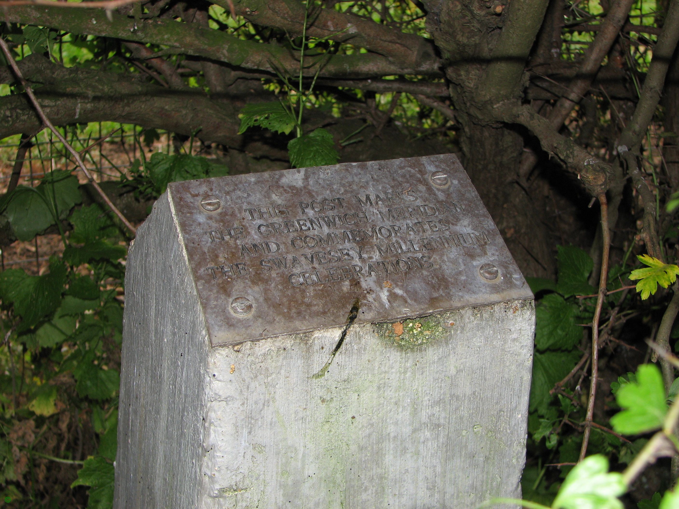 Greenwich Meridian Marker; England; Cambridgeshire; Swavesey